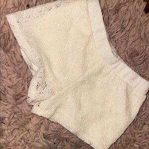 Cream Lace Shorts. Never Worn